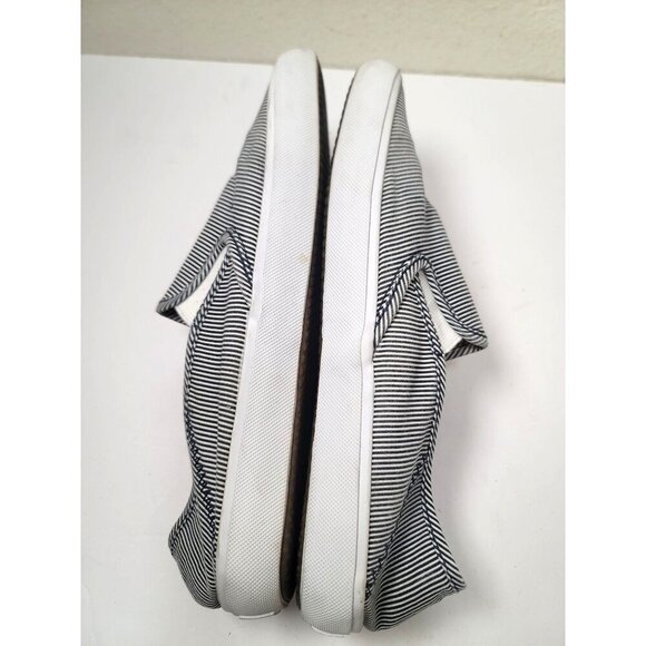 Vans Women's Slip-On Sneakers Blue & White Striped Canvas Size 9 - Picture 5 of 11